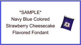 Navy Blue Strawberry Cheesecake Fondant Sample