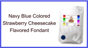 Navy Blue Strawberry Cheesecake Fondant