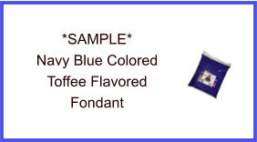 Navy Blue Toffee Fondant Sample