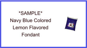 Navy Blue Lemon Fondant Sample