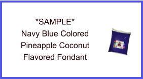 Navy Blue Pineapple Coconut Fondant Sample