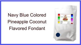 Navy Blue Pineapple Coconut Fondant
