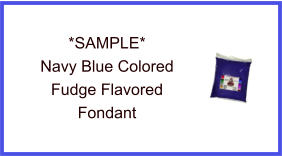 Navy Blue Fudge Fondant Sample