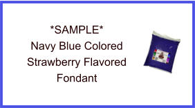 Navy Blue Strawberry Fondant Sample