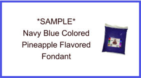 Navy Blue Pineapple Fondant Sample