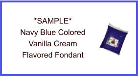 Navy Blue Vanilla Fondant Sample