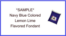 Navy Blue Lemon Lime Fondant Sample