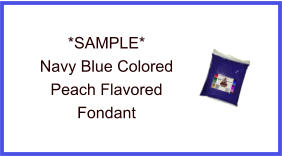 Navy Blue Peach Fondant Sample