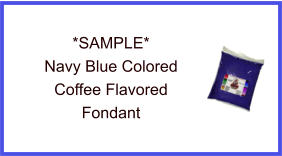 Navy Blue Coffee Fondant Sample