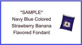 Navy Blue Strawberry Banana Fondant Sample