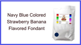 Navy Blue Strawberry Banana Fondant