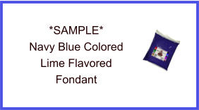 Navy Blue Lime Fondant Sample
