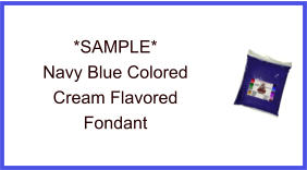 Navy Blue Cream Fondant Sample