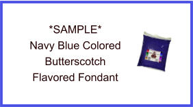 Navy Blue Butterscotch Fondant Sample