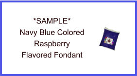 Navy Blue Raspberry Fondant Sample