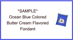 Ocean Blue Butter Cream Fondant Sample