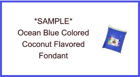 Ocean Blue Coconut Fondant Sample