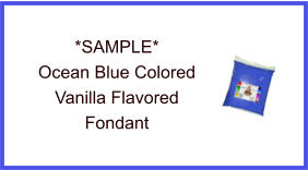 Ocean Blue Vanilla Fondant Sample