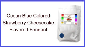Ocean Blue Strawberry Cheesecake Fondant