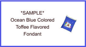 Ocean Blue Toffee Fondant Sample