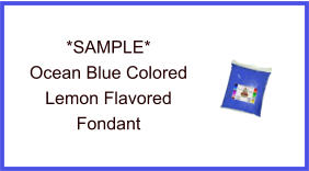 Ocean Blue Lemon Fondant Sample