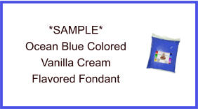 Ocean Blue Vanilla Fondant Sample