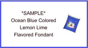 Ocean Blue Lemon Lime Fondant Sample
