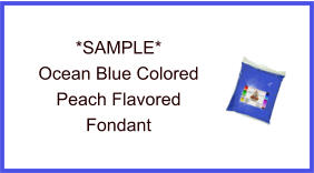 Ocean Blue Peach Fondant Sample
