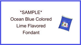 Ocean Blue Lime Fondant Sample