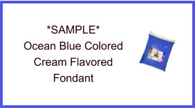 Ocean Blue Cream Fondant Sample