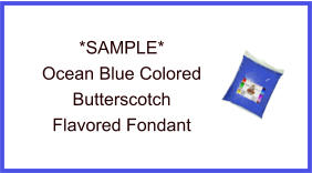 Ocean Blue Butterscotch Fondant Sample