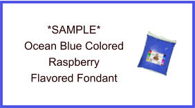 Ocean Blue Raspberry Fondant Sample