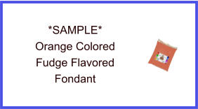 Orange Fudge Fondant Sample