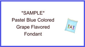 Pastel Blue Grape Fondant Sample