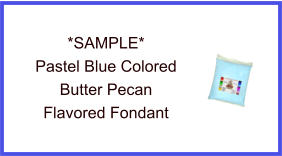 Pastel Blue Butter Pecan Fondant Sample