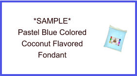 Pastel Blue Coconut Fondant Sample