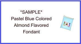 Pastel Blue Almond Fondant Sample