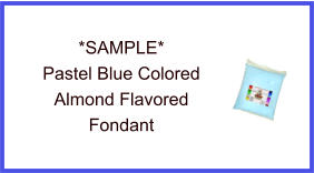Pastel Blue Almond Fondant Sample