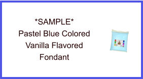 Pastel Blue Vanilla Fondant Sample