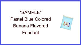 Pastel Blue Banana Fondant Sample