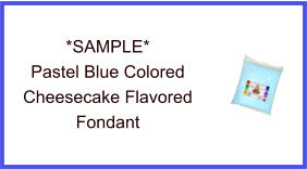 Pastel Blue Cheesecake Fondant Sample