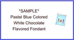 Pastel Blue White Chocolate Fondant Sample