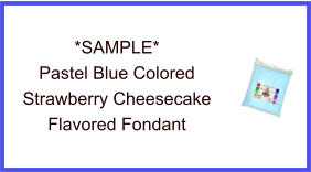 Pastel Blue Strawberry Cheesecake Fondant Sample