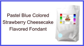 Pastel Blue Strawberry Cheesecake Fondant