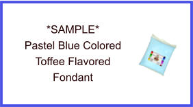 Pastel Blue Toffee Fondant Sample