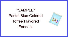 Pastel Blue Toffee Fondant Sample