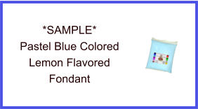 Pastel Blue Lemon Fondant Sample