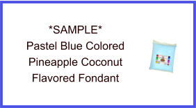 Pastel Blue Pineapple Coconut Fondant Sample