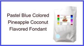 Pastel Blue Pineapple Coconut Fondant
