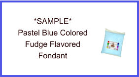 Pastel Blue Fudge Fondant Sample